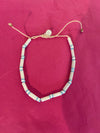 Stiffkey White and Blue Beaded Anklet