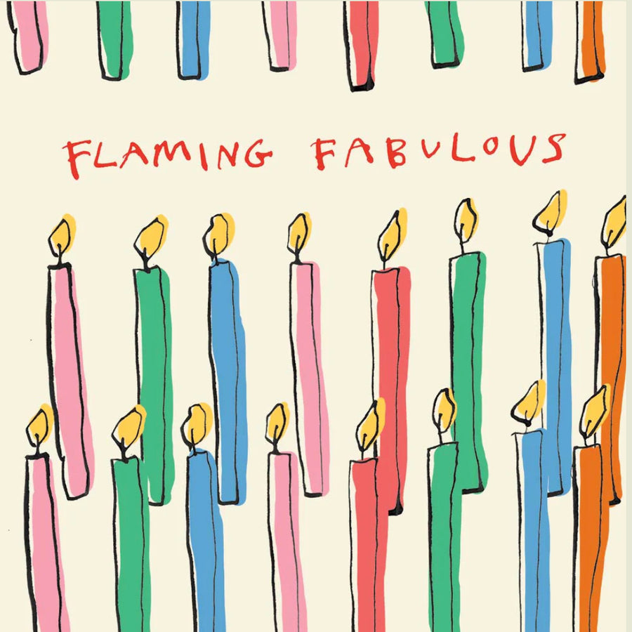 Flaming Fabulous Birthday Card