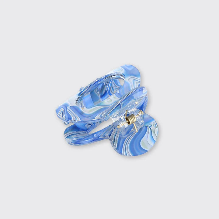 Marble Small Claw Clip - Blue