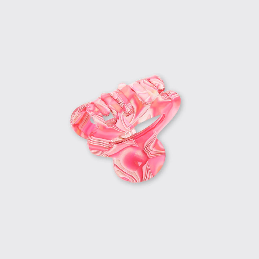 Marble Small Claw Clip - Pink
