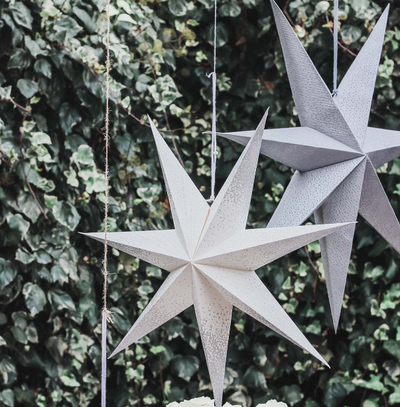 White Electric Paper Star
