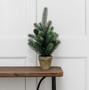 Faux Potted Pine Tree with Cones