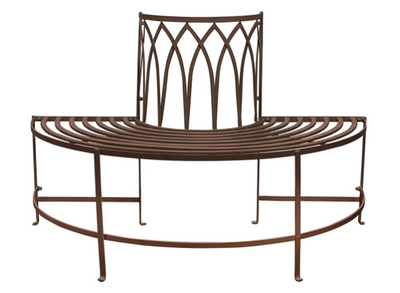 Alberoni Outdoor Tree Bench - Distressed Brown