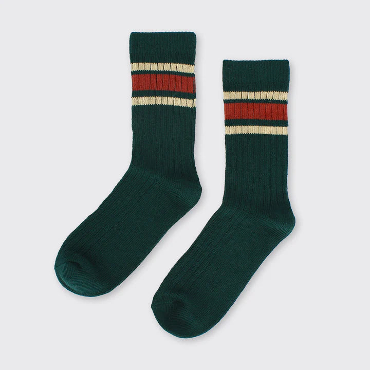 Mens Stripe Sock Green