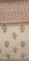 Jaipur Flower Cotton Quilted Eiderdown and Pillow Case Set - Kingsize