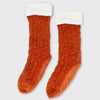 Super Soft Chenille Slipper Socks - Burnt Orange