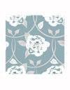 Peony Flower Print Wallpaper in Sky Blue - Aurina Ltd