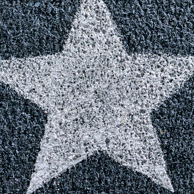 Grey Glitter Star Doormat - Aurina Ltd