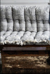 Elliniko Charcoal Floor Cushion - Aurina Ltd
