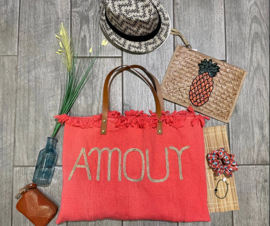Orange Amour Summer Bag - Aurina Ltd