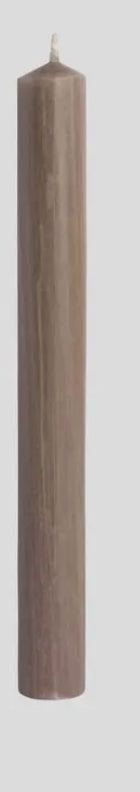 Taupe Taper Dinner Candle Aurina Ltd