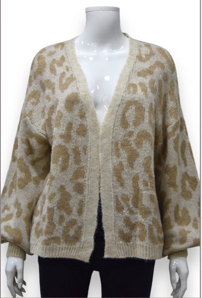 Larissa Chunky Knit Leopard Cardigan
