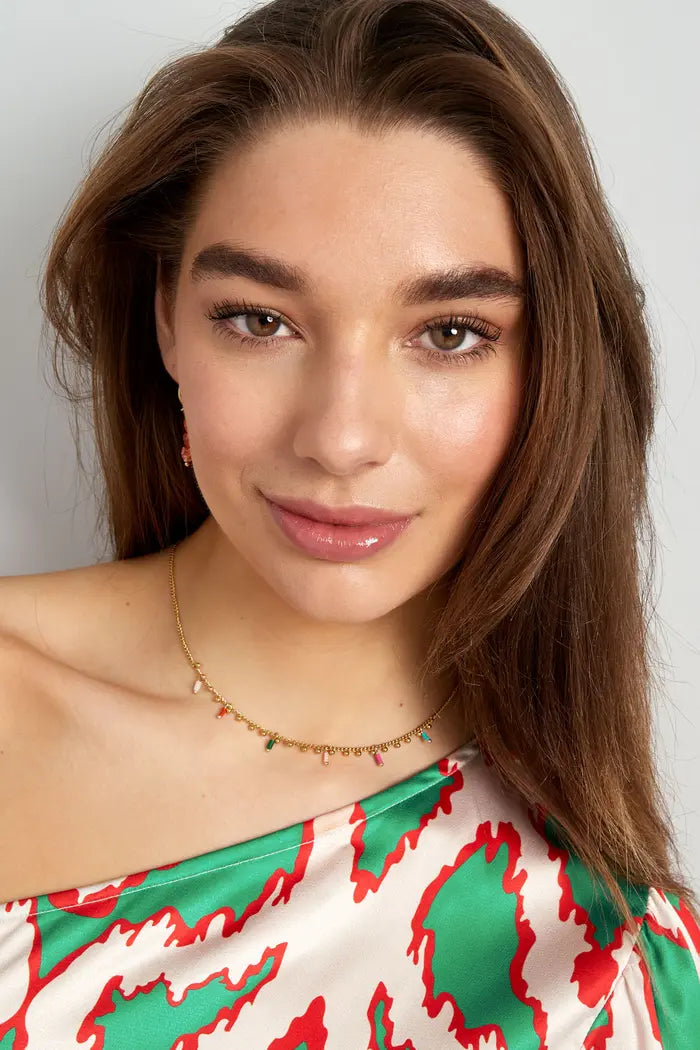 Rainbow Charm Necklace Aurina Ltd