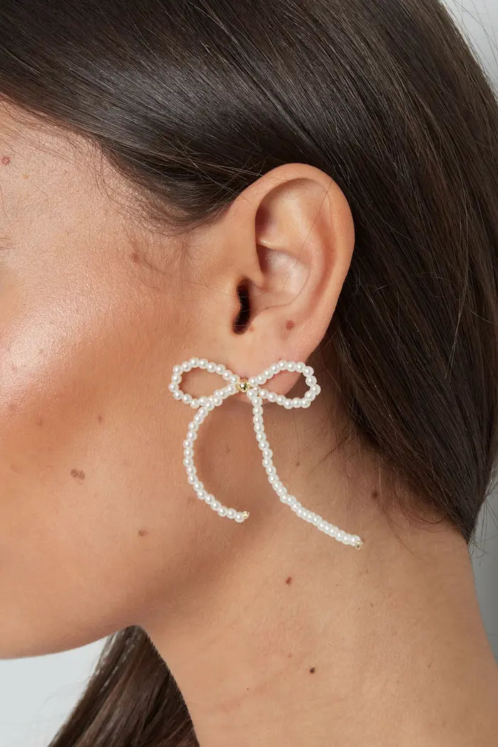 Pearly Bow Earrings Aurina Ltd