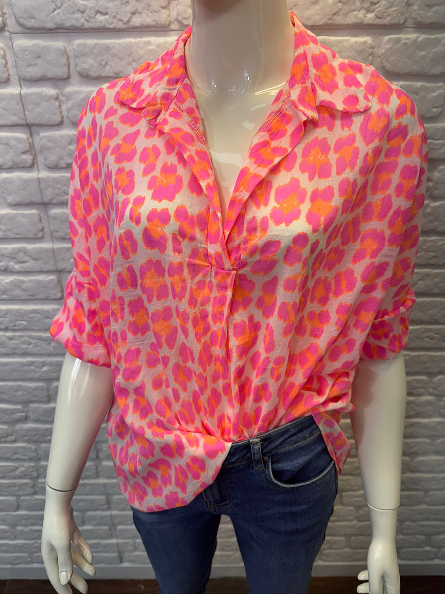 Cotton Leopard Blouse