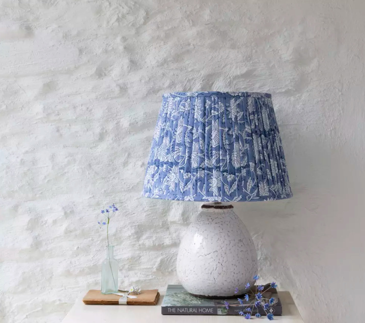 Floral Blue Lampshade - 35 cm