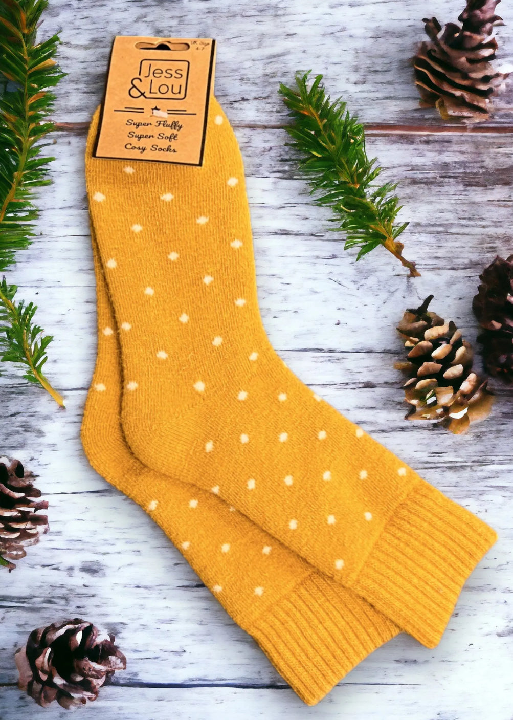 Delightful Dots Ribbed Cosy Sock