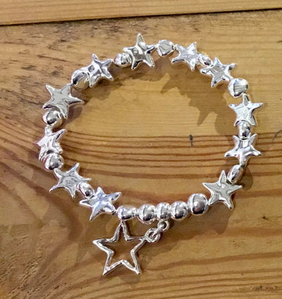 Silver stretchy bracelets