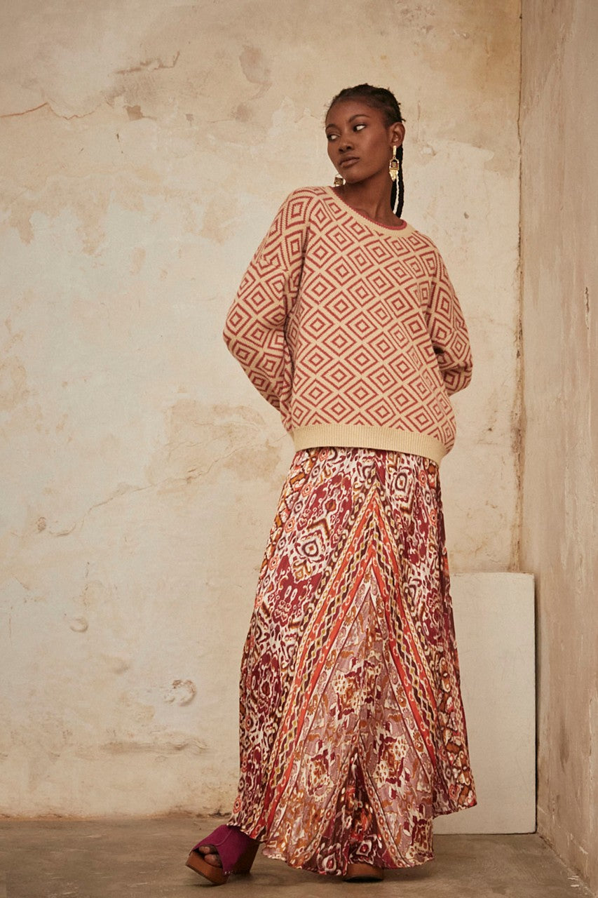Peta Geometric Knit Jumper Aurina Ltd