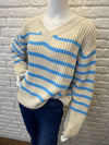 Suzie Striped V Neck Jumper