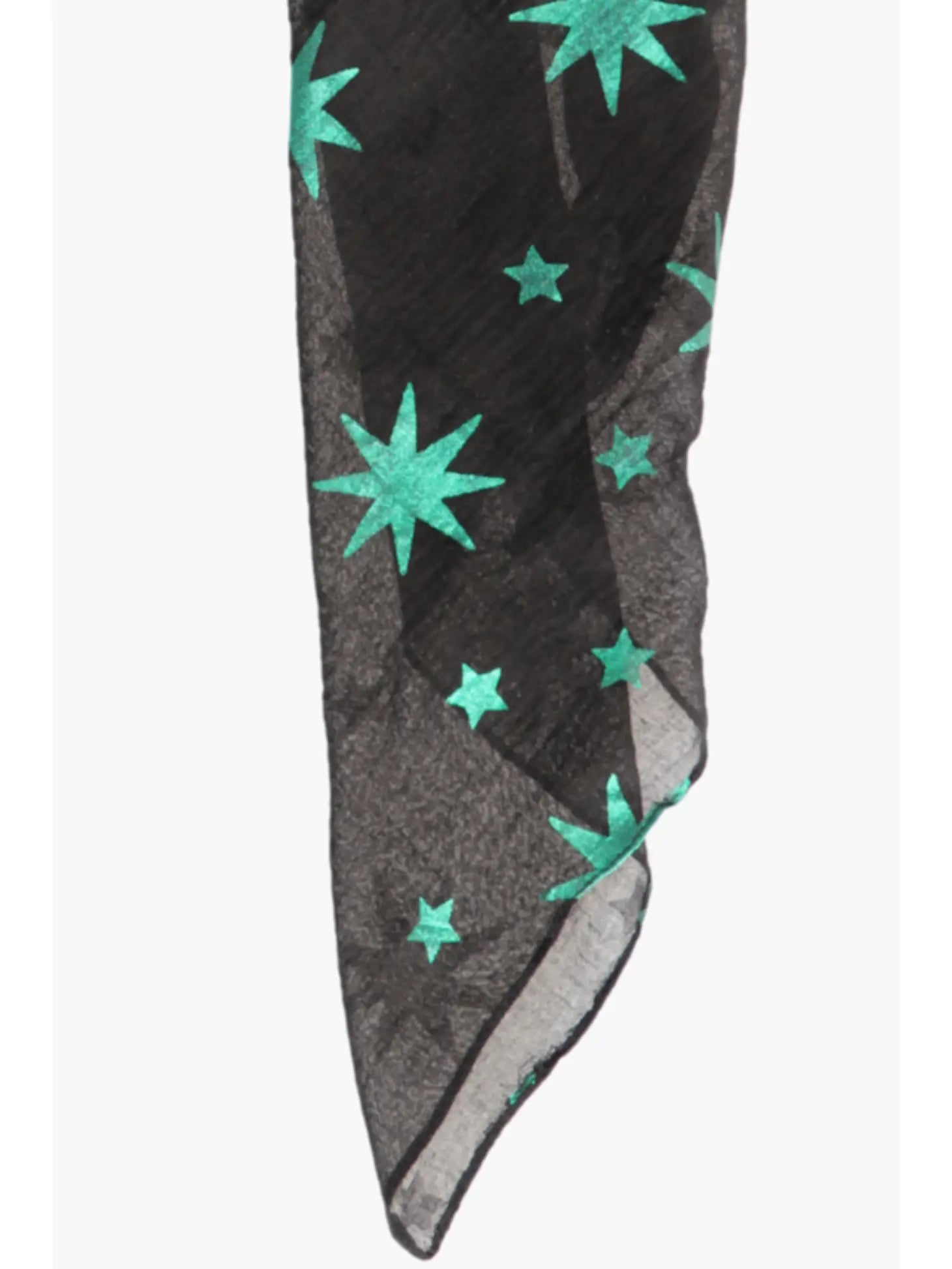 Twinkle Green Metalic Starburst Scarf