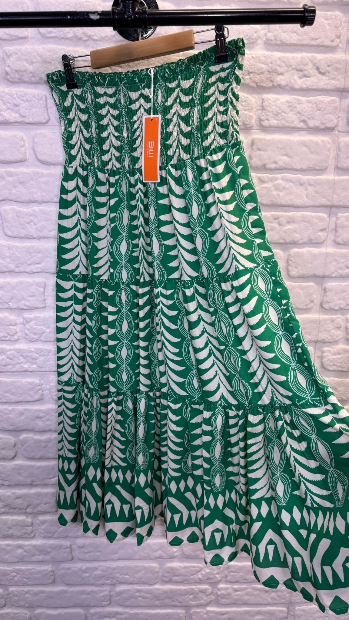 Summer Leaf Patterened Skirt Dress Aurina Ltd