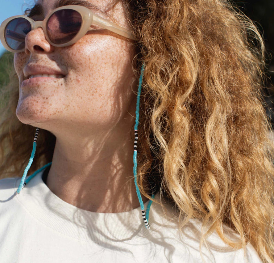 Burnham Blue Beaded Glasses Chain