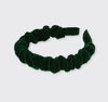 Velvet Ruched Headband - Bottle Green