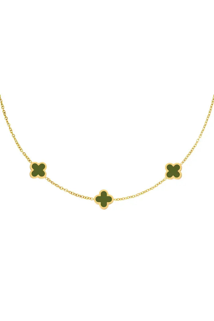Open Clover Necklace with Simulated Diamonds | Vansweden Jewelers