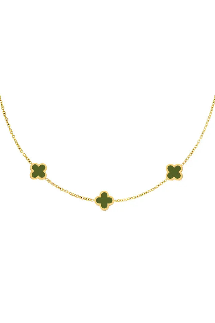 Olive 3 Clover Necklace