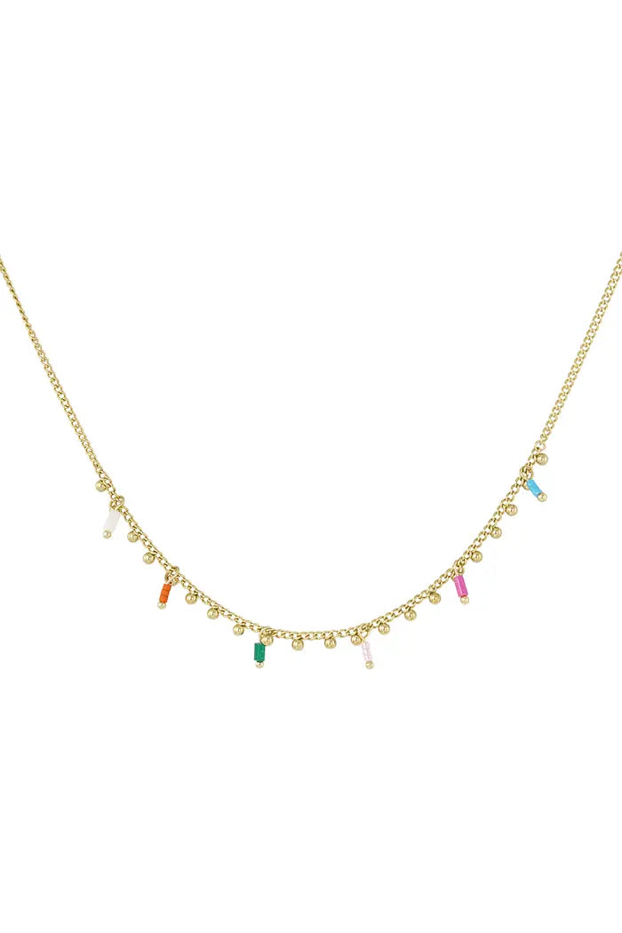 Rainbow Charm Necklace Aurina Ltd