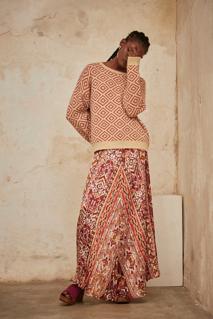 Peta Geometric Knit Jumper Aurina Ltd