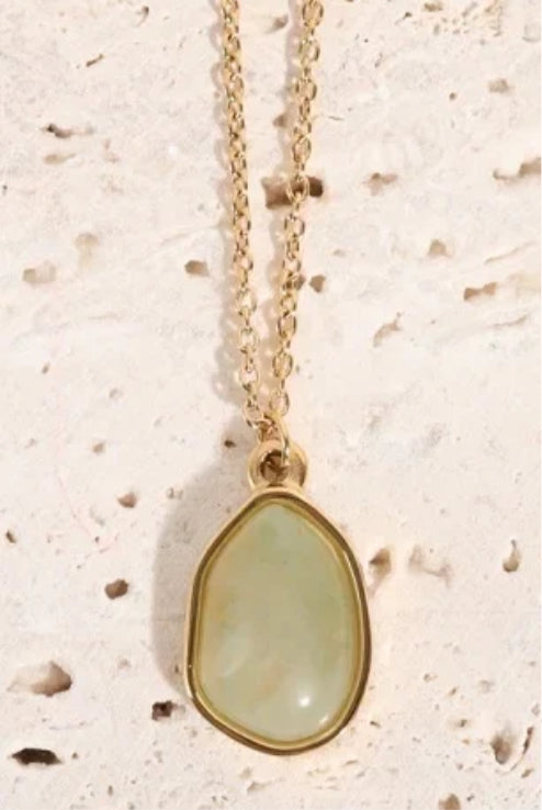 Adventurine Green Pendent Necklace