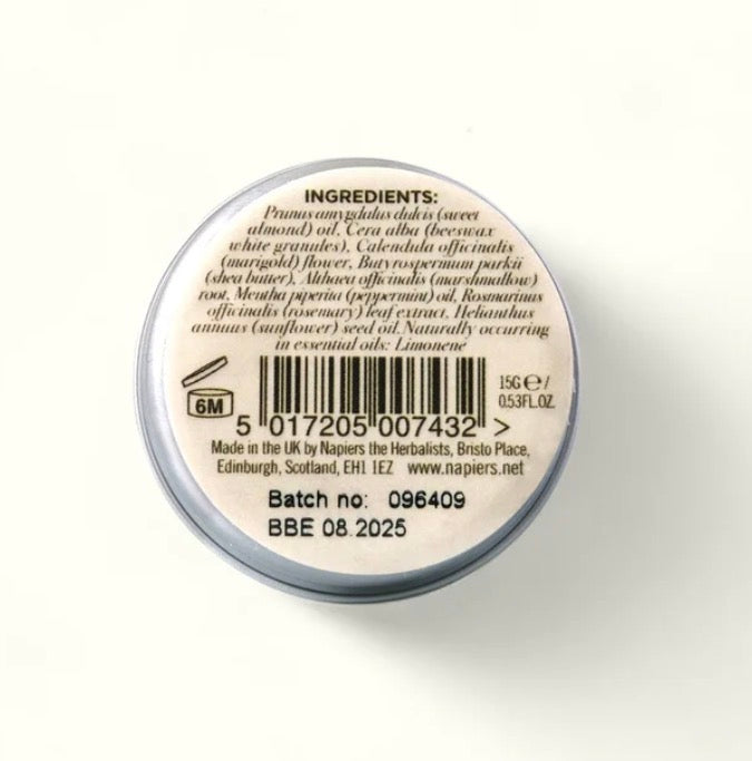 Napiers Peppermint Lip Balm Aurina Pop UP Ltd