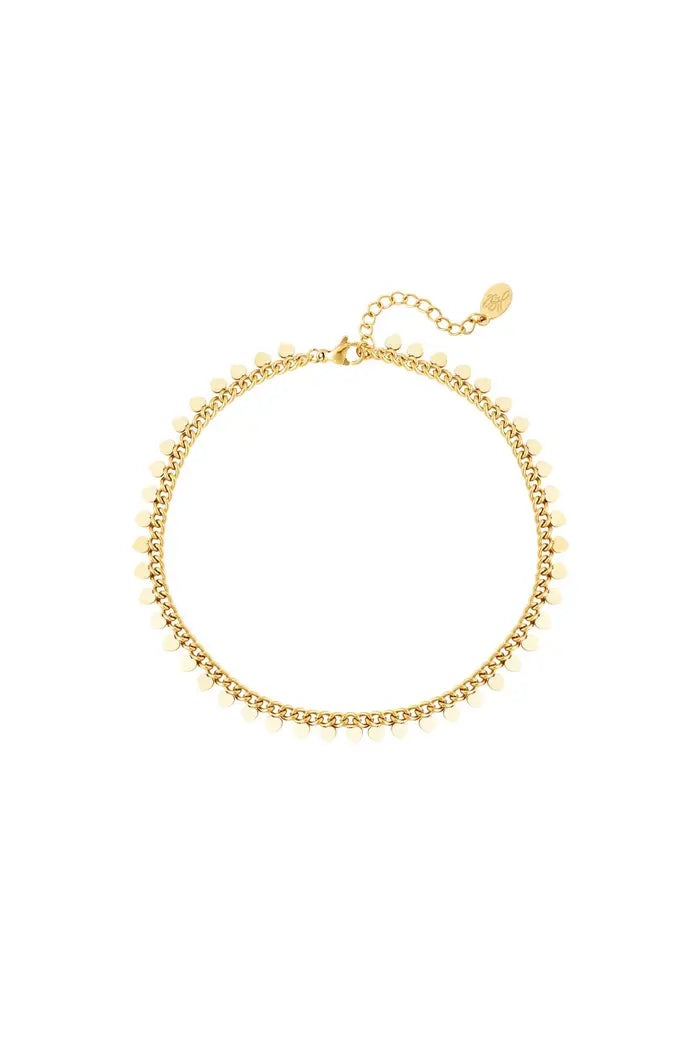Gold Circles Chain Bracelet