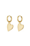Gold Heart Huggie Earring