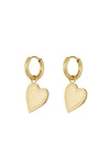 Gold Heart Huggie Earring