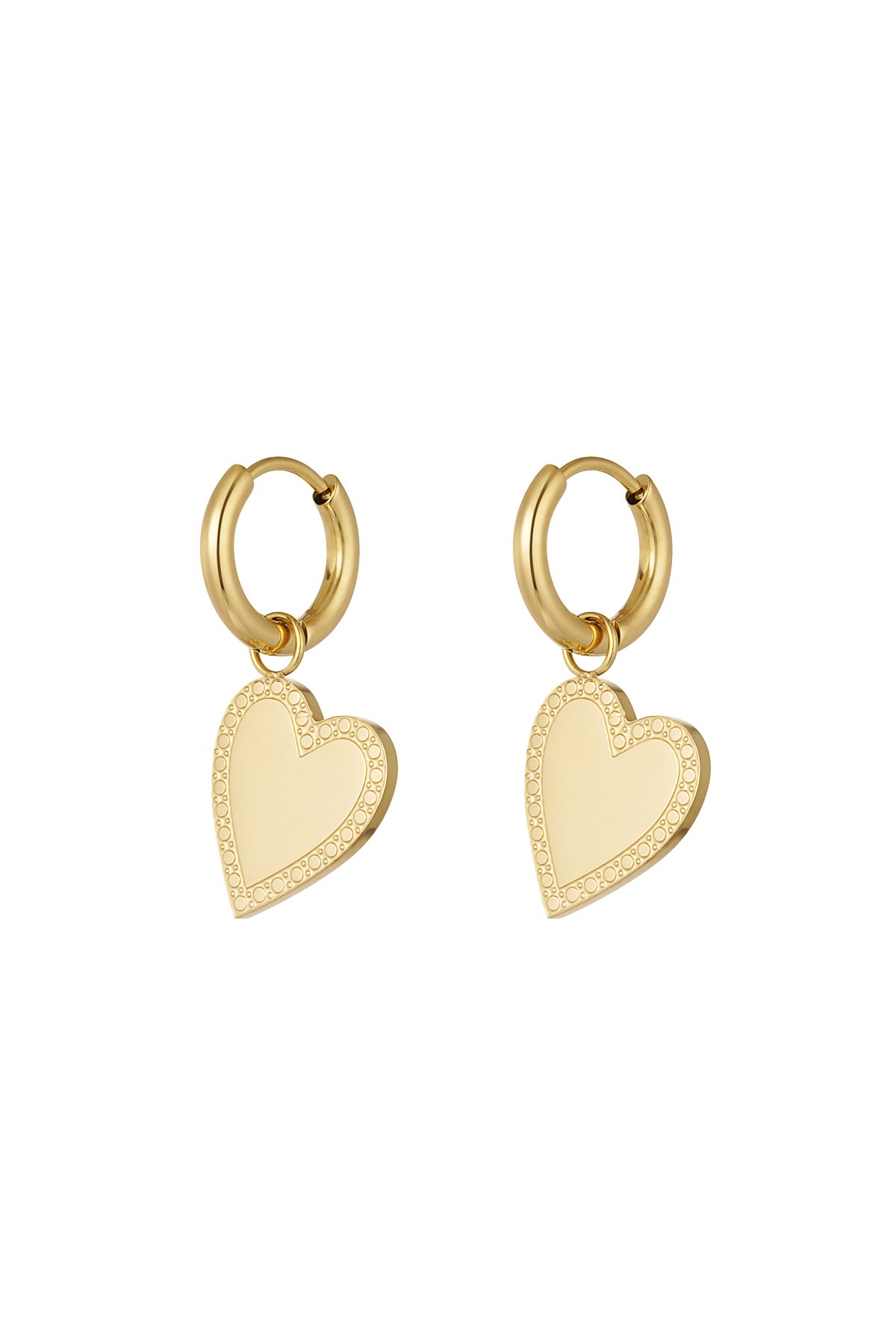 Gold Heart Huggie Earring