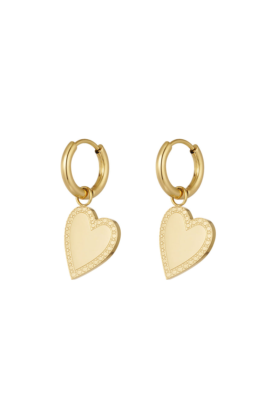 Gold Heart Huggie Earring