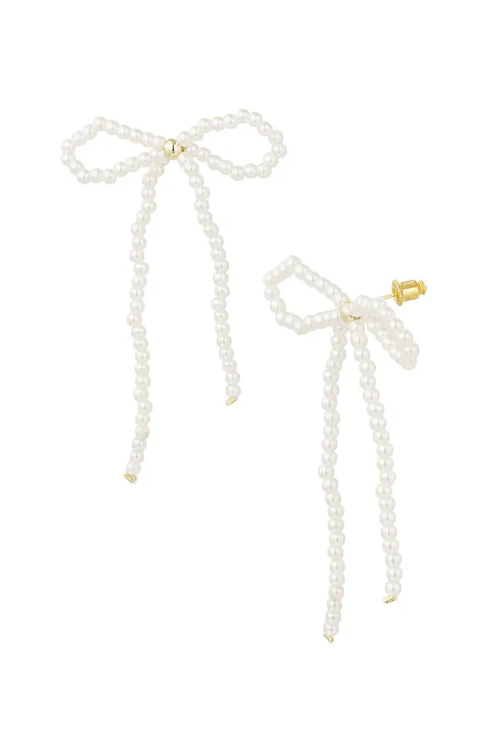 Pearly Bow Earrings Aurina Ltd