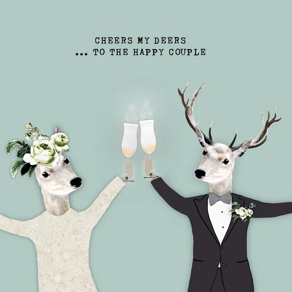 Cheers My Deers Wedding Card