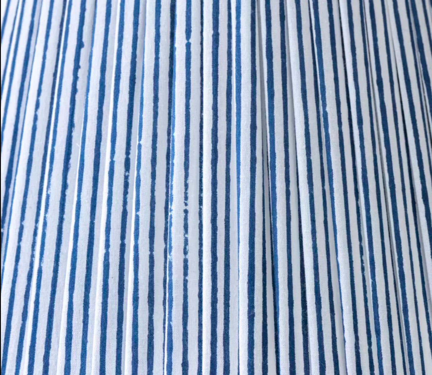 Striped Blue Lampshade - 35cm