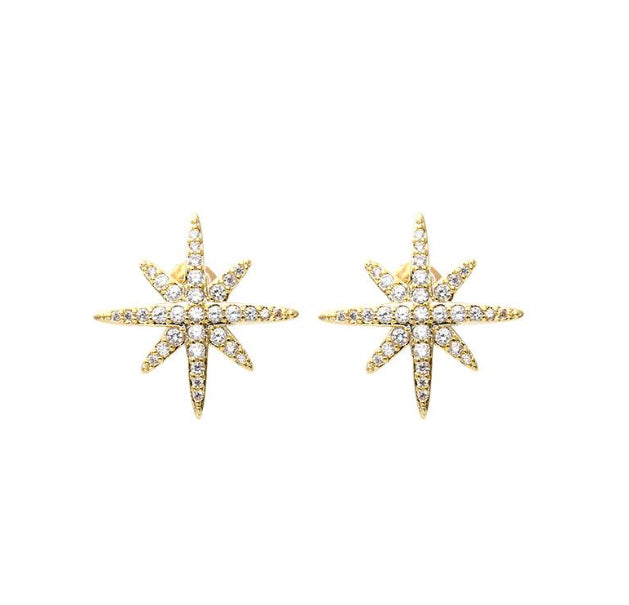 Small Crystal Star Stud Aurina Ltd