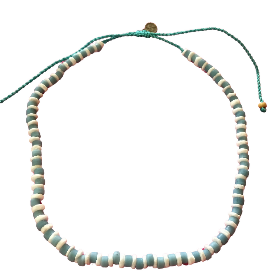 Weybourne Blue and White Ceramic Bead Necklace