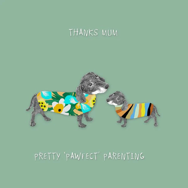 Pretty Pawfect Parenting Card for Mum Aurina Pop UP Ltd