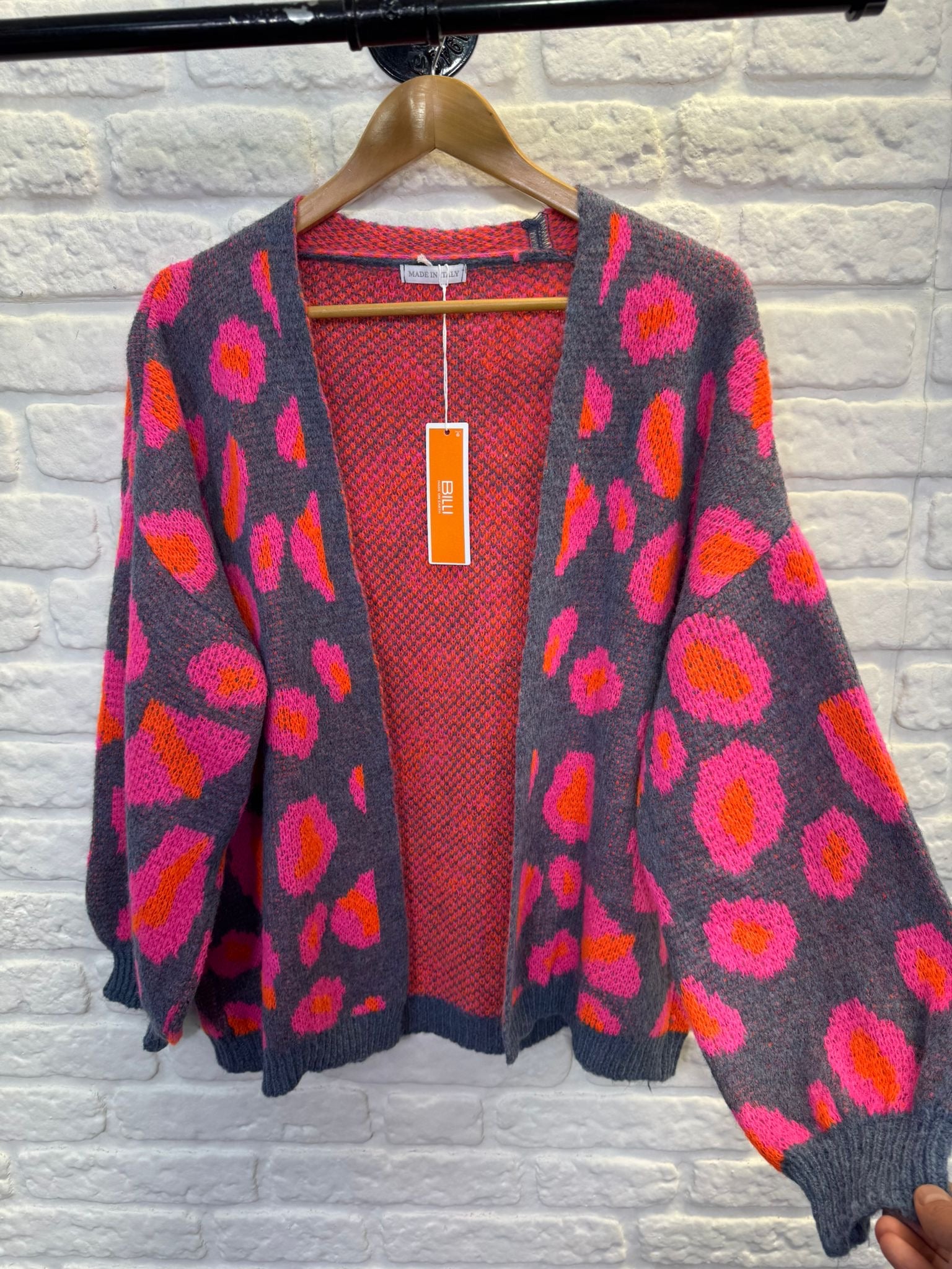 Lorna Leopard Chunky Knit Cardigan