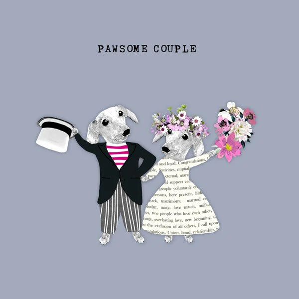 Pawsome Couple Wedding Card Aurina Pop UP Ltd