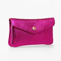 Raspberry Medium Leather Coin Purse