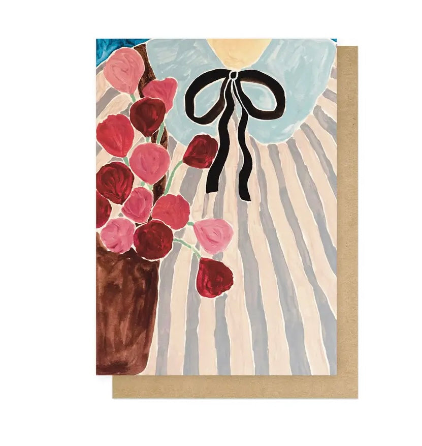 Stripes and Flowers Card