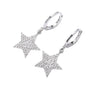 Silver Star Drop Huggie